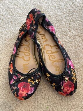 Sam Edelman Floral Ballet Flats size 8
